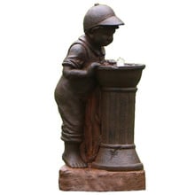 Boy At Water Fountain with LED